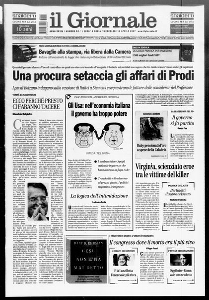 Il giornale : quotidiano del mattino